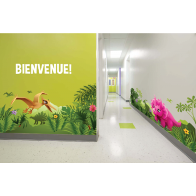 murale corridor dinosaure