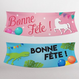 Set de 2 bannières de fête 
