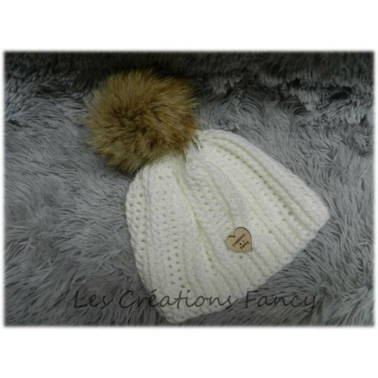 Tuque Striée Blanche Small