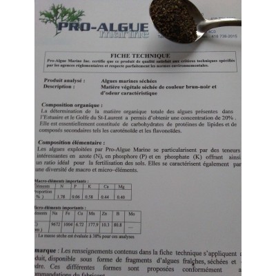 Granules d'algues marines (prix au kilo)