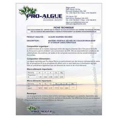 Granules d'algues marines (prix au kilo)