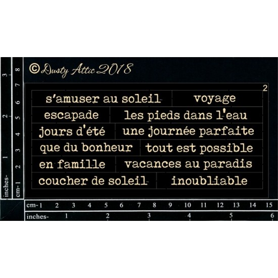 Dusty Attic - Chipboard «French Wordplay #2...