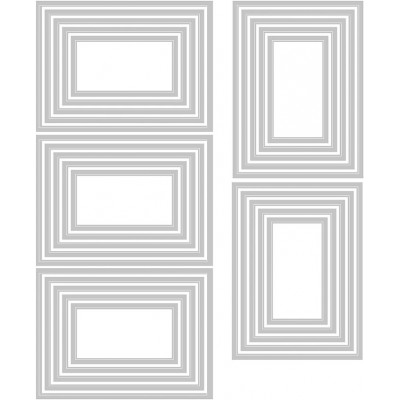 Sizzix - Thinlits Dies de Tim Holtz «Stacked Rectangles»  25 matrices   