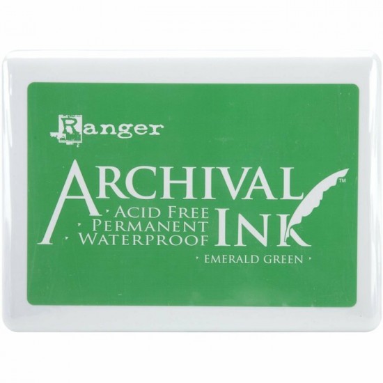 LIQUIDATION-Ranger - Archival Ink pad couleur «Emerald Green»(Le prix indiqué est déjà à 50% de rabais)