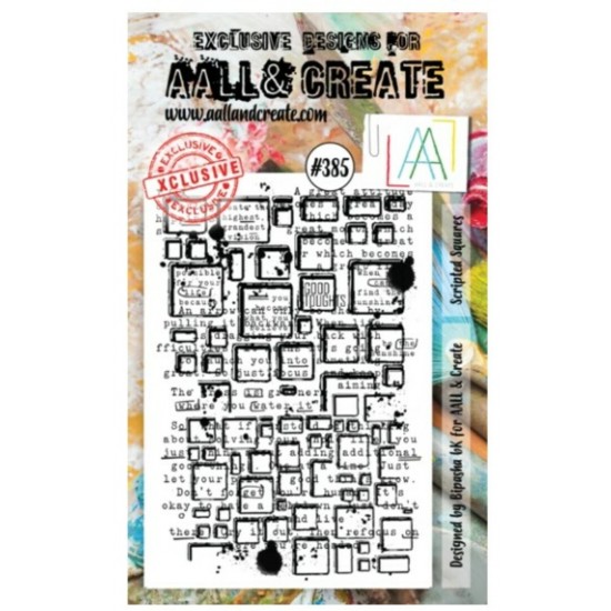 AALL & CREATE - Estampe set «Scripted Squares»...