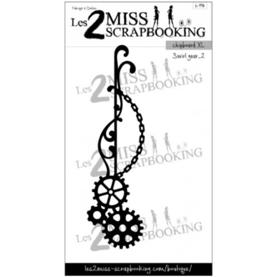  Les 2 Miss scrapbooking - Chipboard «XL Swirl...