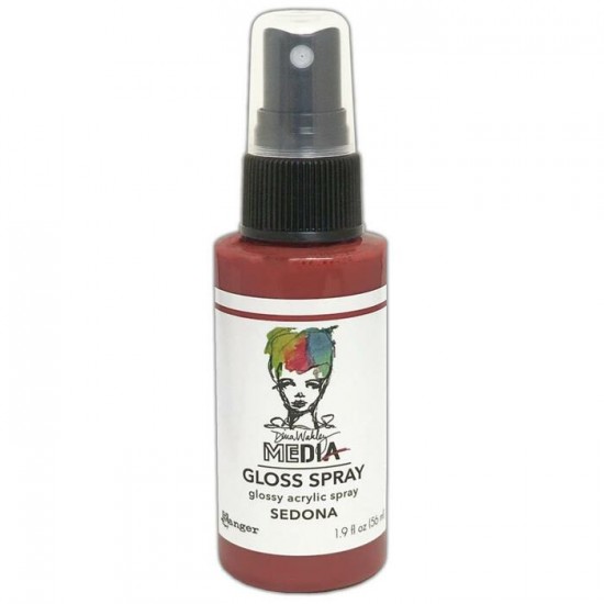 Dina Wakley -  «Acrylic Gloss Sprays» couleur «Sedona» 2 oz