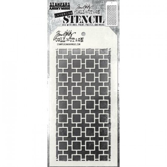 Tim Holtz - Layered Stencil «Linked Squares»...