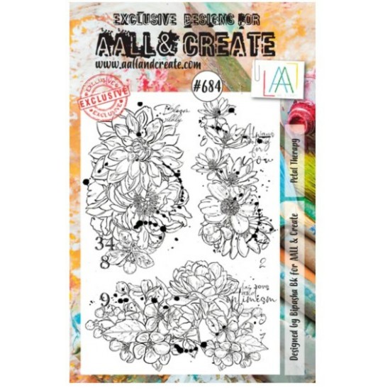 LIQUIDATION-AALL & CREATE - Estampe set «Petal...