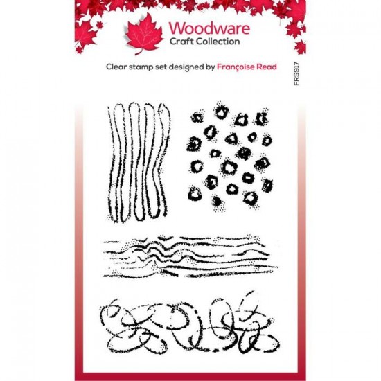 Woodware Craft Collection - Estampe «Texture Patches» 4 pcs