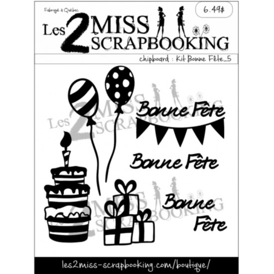 Les 2 Miss scrapbooking - Chipboard «Kit Bonne...