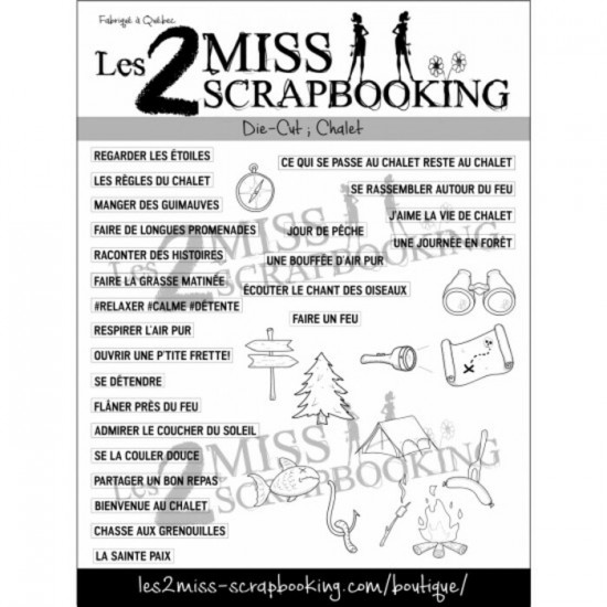 Les 2 Miss scrapbooking - Éphéméra «Chalet»