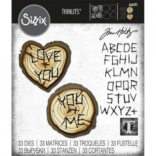 Sizzix - Thinlits Dies de Tim Holtz «Wood Slice»...