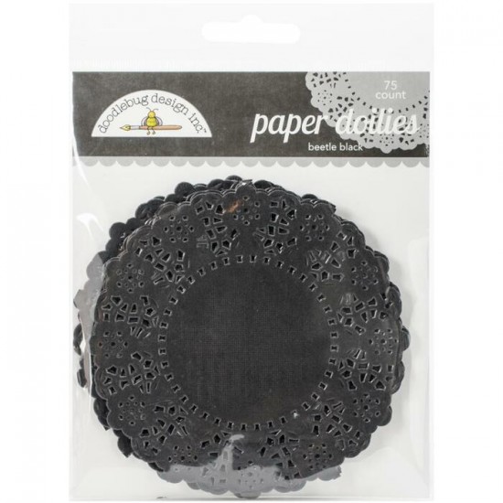 Doodlebug- « Black paper doilies» 75 pcs