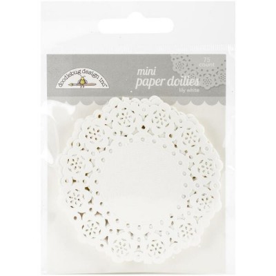 Doodlebug- « White paper doilies» petit 75 pcs