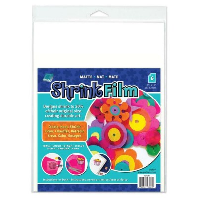 Grafix - Papier Shrink Prink «Blanc» 6 feuilles