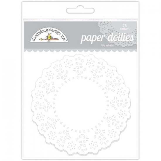 Doodlebug- « White paper doilies» 75 pcs