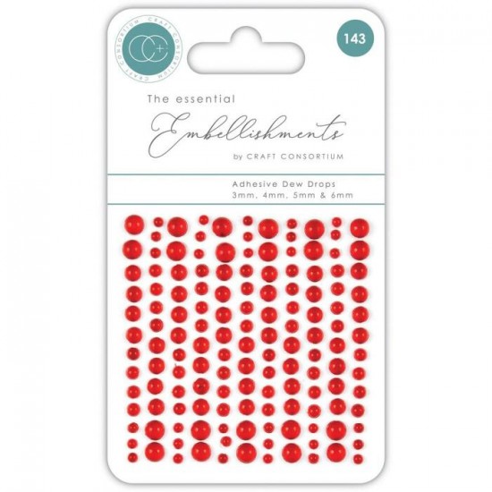 Craft Consortium - Enamel Dots autocollant «Red»...