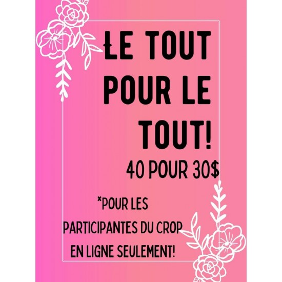 TIRAGE LE TOUT POUR LE TOUT 40 BILLETS