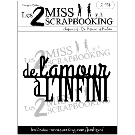 Les 2 Miss scrapbooking - Chipboard «de l'amour...