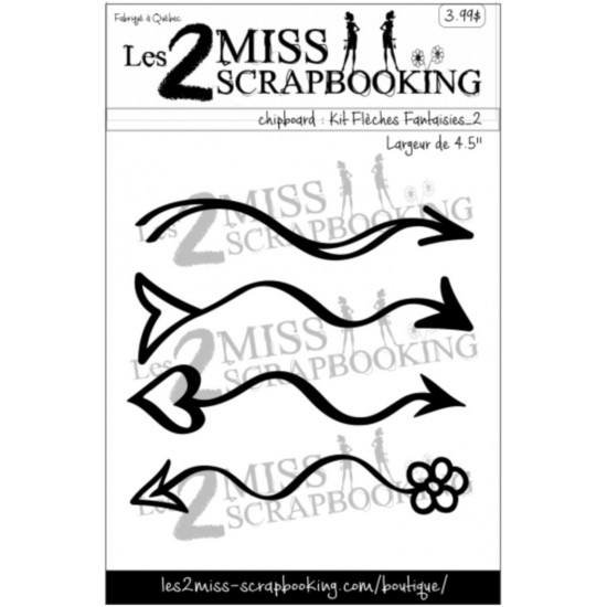 Les 2 Miss scrapbooking - Chipboard «Kit flèches...