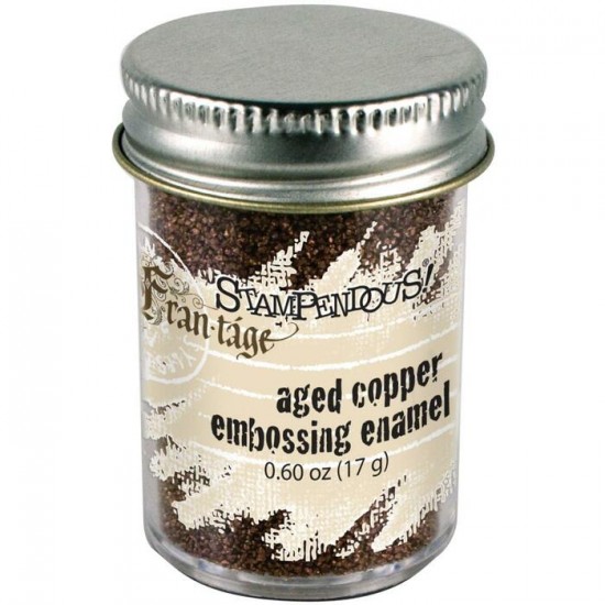 LIQUIDATION-STAMPENDOUS: Frantage poudre à embosser spécialisée couleur "Aged copper" (.63oz) (le prix indiqué est déjà à 50% de rabais ou plus)