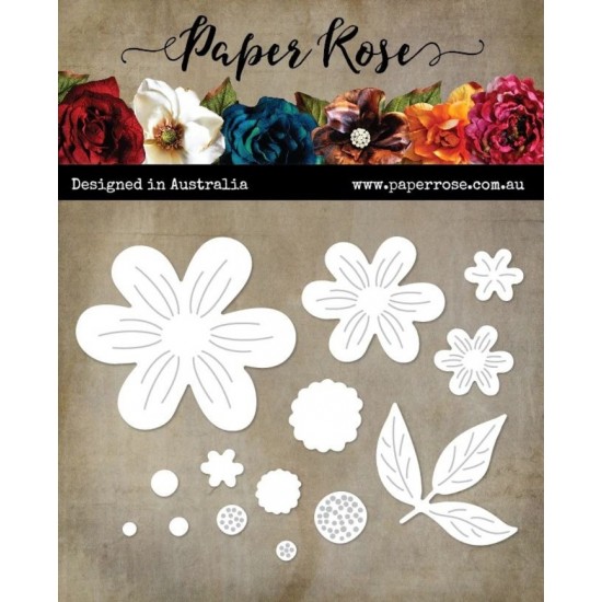 LIQUIDATION- Paper Roses - Dies «Etched Bloom 3»  13 pcs(Le prix indiqué est déjà réduit à 50%)