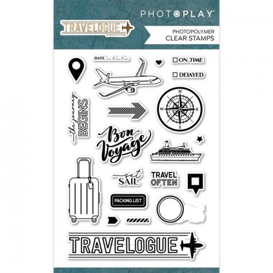 PhotoPlay - Estampes de la collection «Travelogue» 21 pcs