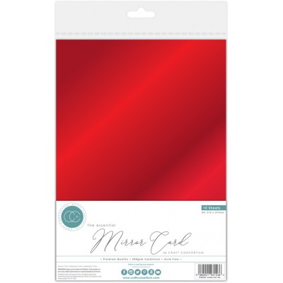 Craft Consortium - «Mirror Card/Rouge» paquet de...