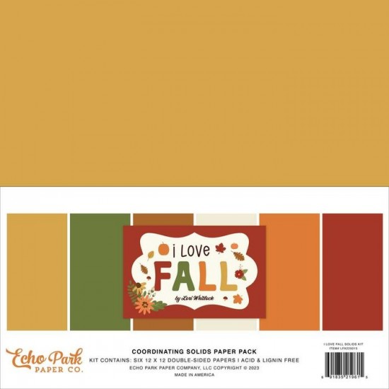 Echo Park - Bloc de  papier  «I love Fall»  12
