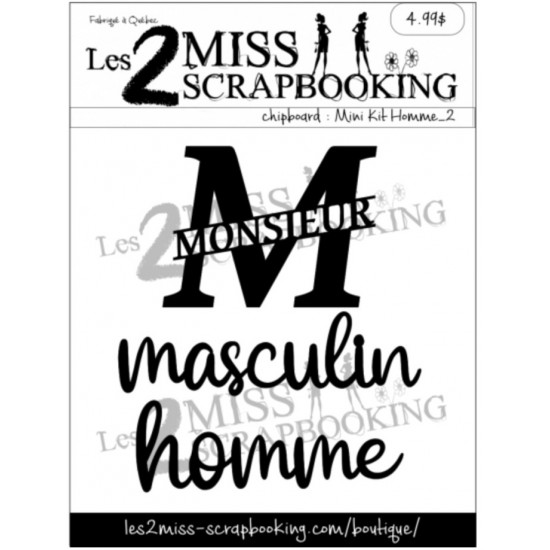  Les 2 Miss scrapbooking - Chipboard «Mini kit...