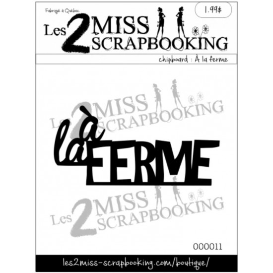  Les 2 Miss scrapbooking - Chipboard «À la...