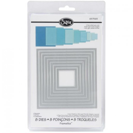 Sizzix - Dies "Squares" ensemble de 8 pièces