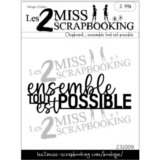 Les 2 Miss scrapbooking - Chipboard «Ensemble...