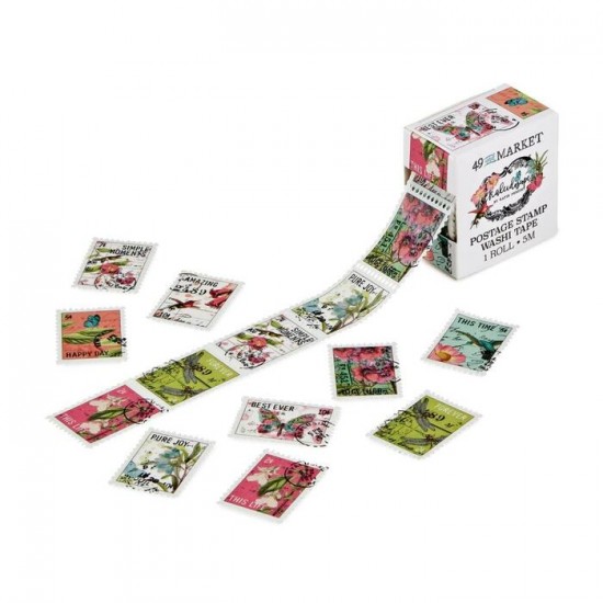  49 & Market - Washi Tape de la collection «Kaleidoscope/Postage stamp»  1 rouleau