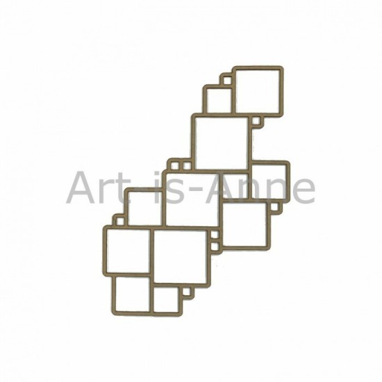 Art-Is-Anne - Chipboard «Carré en folie» 1pcs