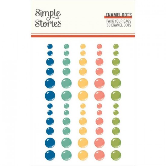 Simple Stories - Enamel dots «Pack Your Bags»...