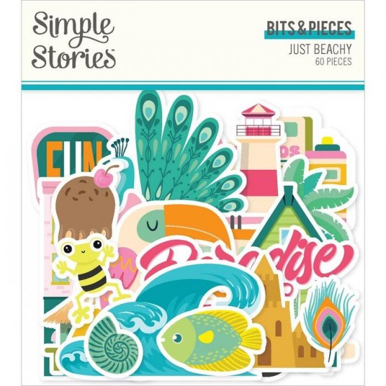 Simple Stories - Éphéméra Bits and Pieces «Just Beachy» 60 pcs