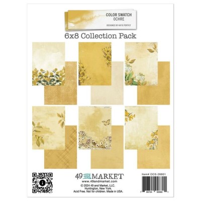 49 & Market - Bloc de papier collection «Color Swatch Ochre» 6 X 8" 18 feuilles