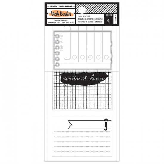  Vicki Boutin - Ensemble Estampes et Die «Notepad»  4 pcs