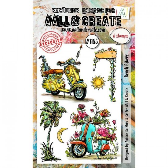 AALL & CREATE - Estampe set «Beach Bikers» #1185