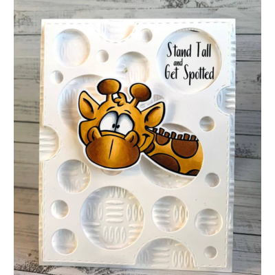 Whimsy Stamps- Estampe «Giraffes Peeking» 11 estampes