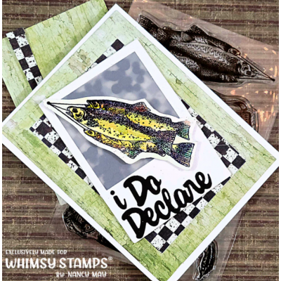 Whimsy Stamps- Estampe «Fishing Fanatics» 7 estampes