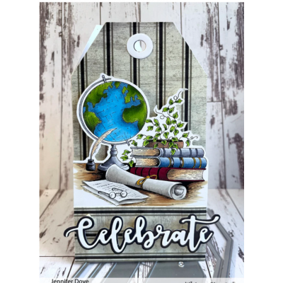 Whimsy Stamps- Estampe «Graduation» 6 estampes