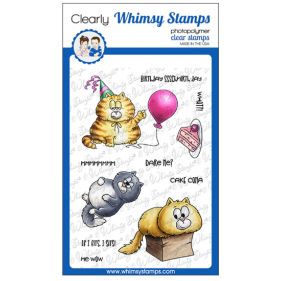 Whimsy Stamps- Estampe «Cat Me-Wow Birthday» 11...