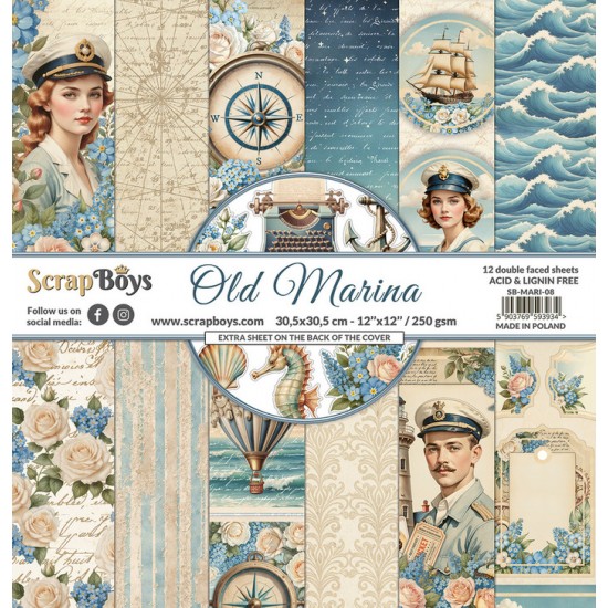 ScrapBoys - Ensemble de papier «Old Marina»...