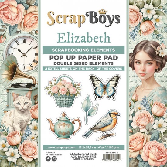 ScrapBoys - Livret d'éphéméras «Elizabeth» 24...