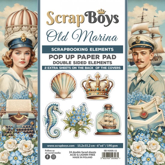 ScrapBoys - Livret d'éphéméras «Old Marina»...