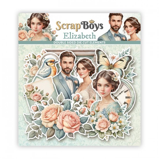 ScrapBoys -  Éphéméras «Elizabeth» 47 pcs    ...