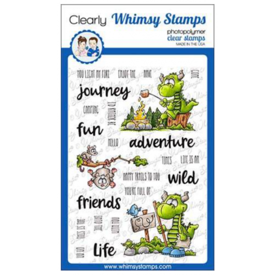 Whimsy Stamps- Estampe «Camping Dragons»  24...